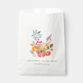 Sachets En Papier Chic Autumn Harvest Pumpkin Watercolor Wedding (Devant)
