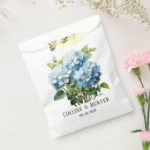 Sachets En Papier Chic Blue Hydrangea Floral Mariage (Scellé)