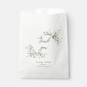 Sachets En Papier Chic boho simple Mariage fleur sauvage (Devant)