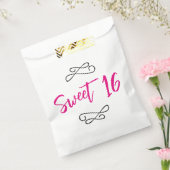 Sachets En Papier Chic Doodle Moderne Écriture Script Rose Chaud 16 (Scellé)