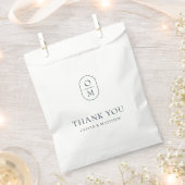 Sachets En Papier Chic Ebony and Ivory Floral Monogram Wedding (Coupé)