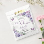 Sachets En Papier Chic Fleurs Mauves Papillons Quinceañera (Scellé)