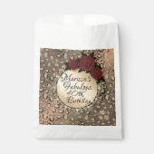 Sachets En Papier Chic Leopard Rose Fabuleux 40e anniversaire (Devant)
