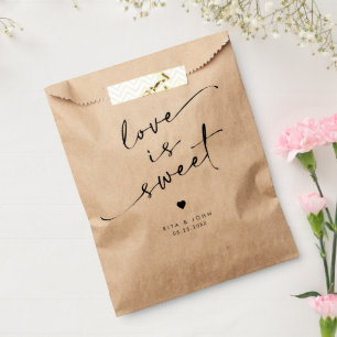 Sachets En Papier Chic moderne Script Love is Sweet Mariage