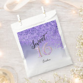 Sachets En Papier Chic Purple Parties scintillant Sweet 16 Anniversa (Coupé)