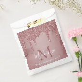 Sachets En Papier Chic Rose Gold Parties scintillant gouttes Monogra (Scellé)
