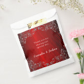 Sachets En Papier Chic Ruby Red 40e Mariage Anniversaire Merci (Scellé)