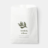 Sachets En Papier Chic Rustic Boho Retro Green Botanical Mariage (Devant)