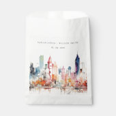 Sachets En Papier Chicago Illinois Watercolor Landscape Wedding (Devant)