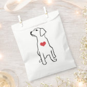 Sachets En Papier Chien avec illustration cardiaque Favoriser le sac (Coupé)