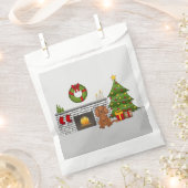 Sachets En Papier Chien Cavalier Ruby Dans Une Salle De Noël Festive (Coupé)