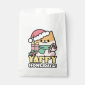 Sachets En Papier Chien de Noël mignon - Yappy Howlidays (Devant)