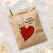 Sachets En Papier Chien de taureau français mignon personnalisé avec (Coupé)