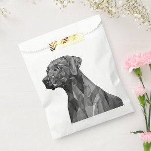 Sachets En Papier Chien géométrique gris