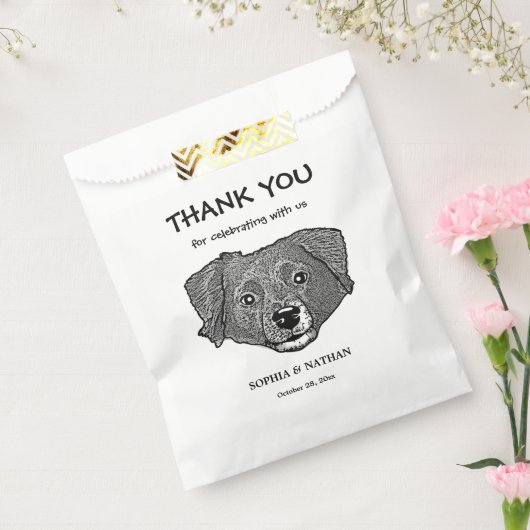 Sachets En Papier Chien Markiesje Merci personnalisé (Scellé)