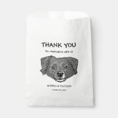 Sachets En Papier Chien Markiesje Merci personnalisé (Devant)