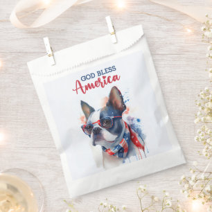 Sachets En Papier Chien patriote - Boston Terrier