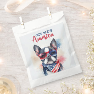 Sachets En Papier Chien patriote - Boston Terrier