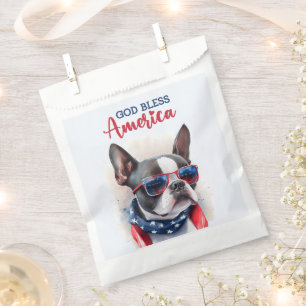 Sachets En Papier Chien patriote - Boston Terrier