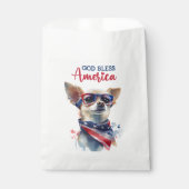 Sachets En Papier Chien patriotique Chihuahua (Devant)