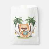 Sachets En Papier Chien Poméranien Dans Une Chemise Hawaïenne Hammoc (Devant)
