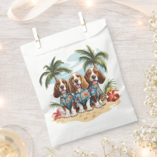 Sachets En Papier Chiens de Basset Hound Chemises hawaïennes