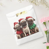 Sachets En Papier Chiens de Carlin de Noël (Scellé)