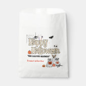 Sachets En Papier Chiens mignons Trick ou traiter les invitations Ha (Devant)