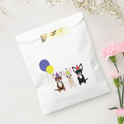 Sachets En Papier Chihuahua fête d'anniversaire Favoriser le sac (Scellé)