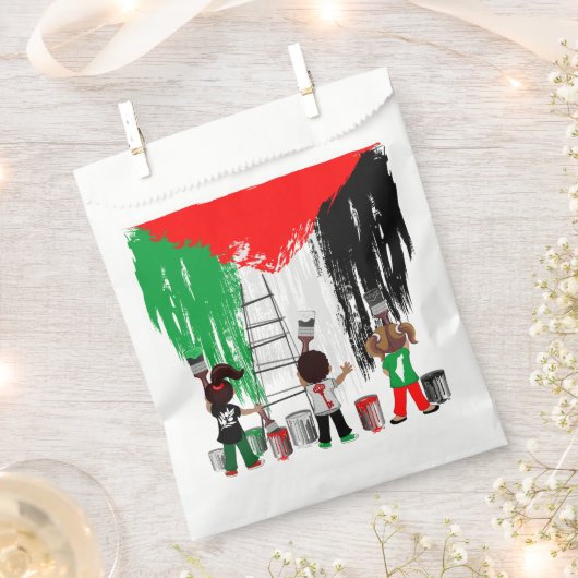 Sachets En Papier Children of Gaza Painting Palestine Flag (Coupé)