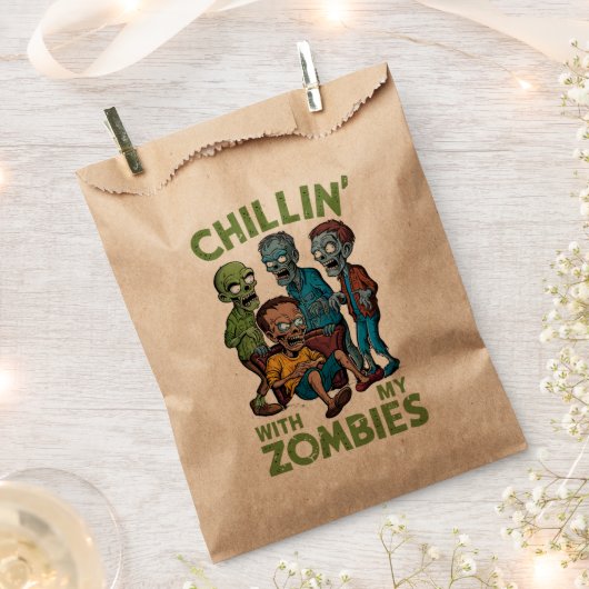 Sachets En Papier Chillin Avec Mes Zombies Halloween Garçons Enfants (Coupé)