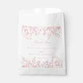 Sachets En Papier Chinoiserie rose Mariage Floral Dessert (Devant)