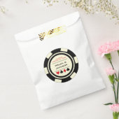 Sachets En Papier Chip de poker noir et blanc Mariage Las Vegas (Scellé)