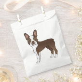 Sachets En Papier Chocolat Brown Boston Terrier mignon chien de dess (Coupé)