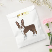 Sachets En Papier Chocolat Brown Boston Terrier mignon chien de dess (Scellé)