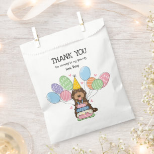 Sachets En Papier Chocolat Tan Cockapoo fête d'anniversaire Cavapoo