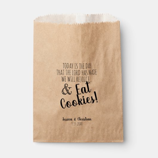 Sachets En Papier Christian Bible Verse Mariage Cookie Buffet Bar (Devant)