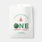 Sachets En Papier Christmas 1st Birthday Party Merry Ornament (Devant)