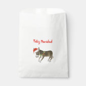 Sachets En Papier Christmas Burro Feliz Navidad Personnalisable (Devant)