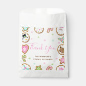 Sachets En Papier Christmas Cookie Exchange Party Pink Thank You (Devant)