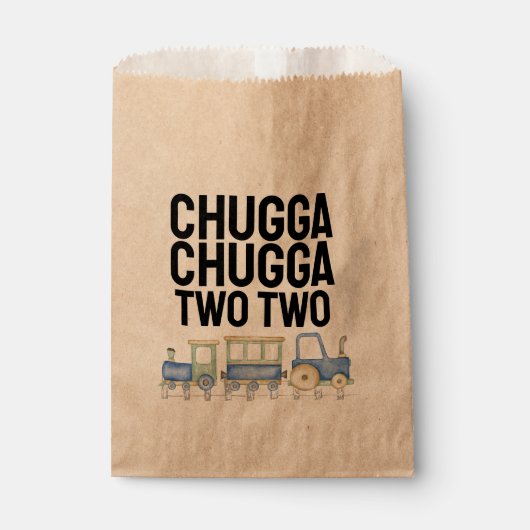 Sachets En Papier Chugga Chugga Deux | Anniversaire | Favoriser les  (Devant)