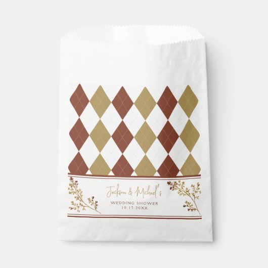 Sachets En Papier Chute en amour Chute Foliage Jacquard Wedding show (Devant)