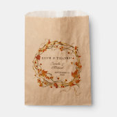 Sachets En Papier Chute Wreath Bittersweet Rustique élégant mariage (Devant)