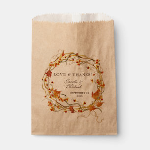 Sachets En Papier Chute Wreath Bittersweet Rustique élégant mariage