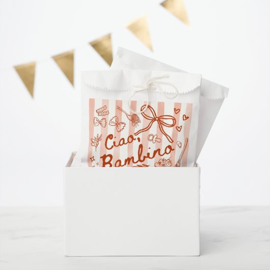 Sachets En Papier Ciao Bambino  (Fête)