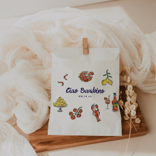 Sachets En Papier Ciao Bambino Baby Shower Méditerranéen Italien