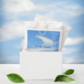 Sachets En Papier Ciel bleu et Cloud blanc personnalisable
