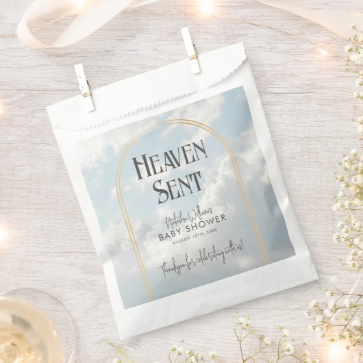 Sachets En Papier Ciel envoyé nuages Ciel Baby shower céleste (Coupé)