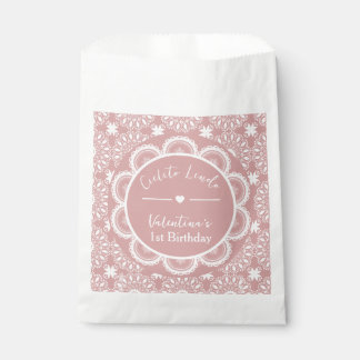 Sachets En Papier Cielito Lindo 1er Anniversaire Rose