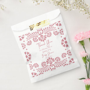 Sachets En Papier Cielito lindo baby shower mexicain rose pâle